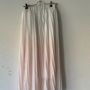 Ombre Pink White Maxi Skirt
